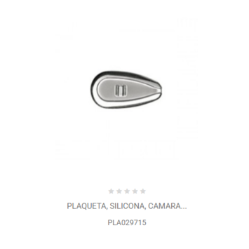 Plaqueta, silicona, camara de aire tornillo, 15 mm. PLA029715