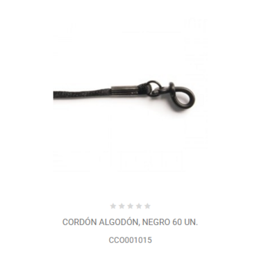 CORDON ALGODON NEGRO CCO001015