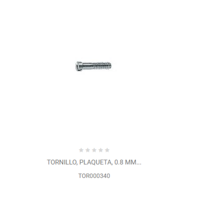 Tornillo, plaqueta, 0.8 mm TOR000340